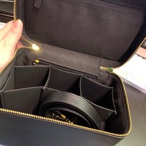 Cloth & Paper VANITY CASE | SMOOTH CAVIAR LEATHER | BLACK